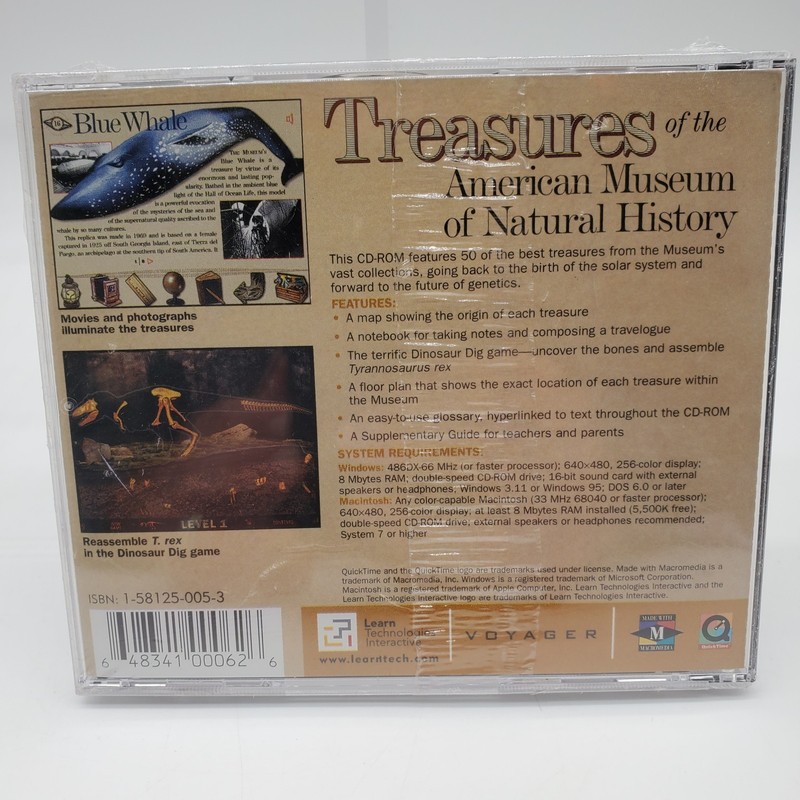 Treasures of the American Museum Of Natural History CD ROM Voyager Sealed gallery