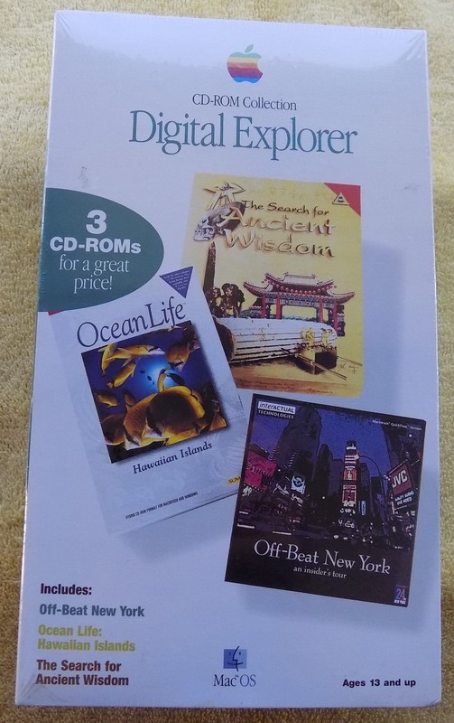 1995 Apple: Digital Explorer Box Set of 3 Different CD-ROMs For MAC – NISB