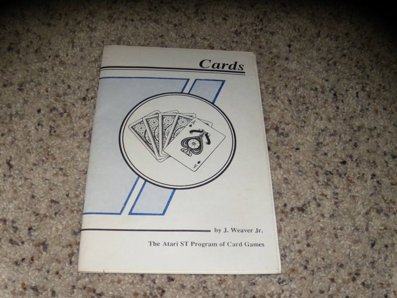 Cards Atari ST Game manual – No game or disks