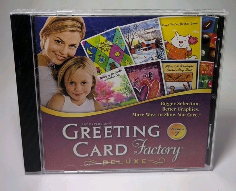 Art Explosion Greeting Card Factory Deluxe Version 7 PC CD-ROM B526