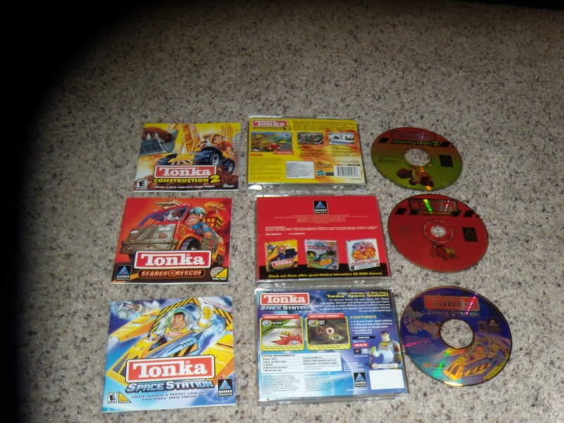 Lot of 3 Tonka PC Games – Construction 2, Search & Rescue and Space Station