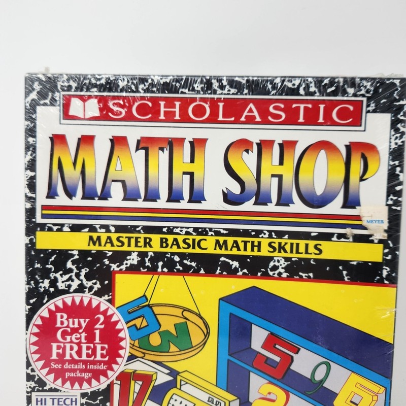 Vintage Scholastic Math Shop Sealed Master Math Skills, Floppy Disc Software gallery