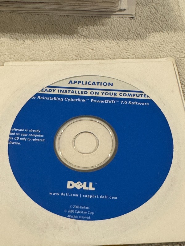 Dell Application for Reinstalling CyberLink PowerDVD 7.0 – CD ONLY NEW/SEALED!!!