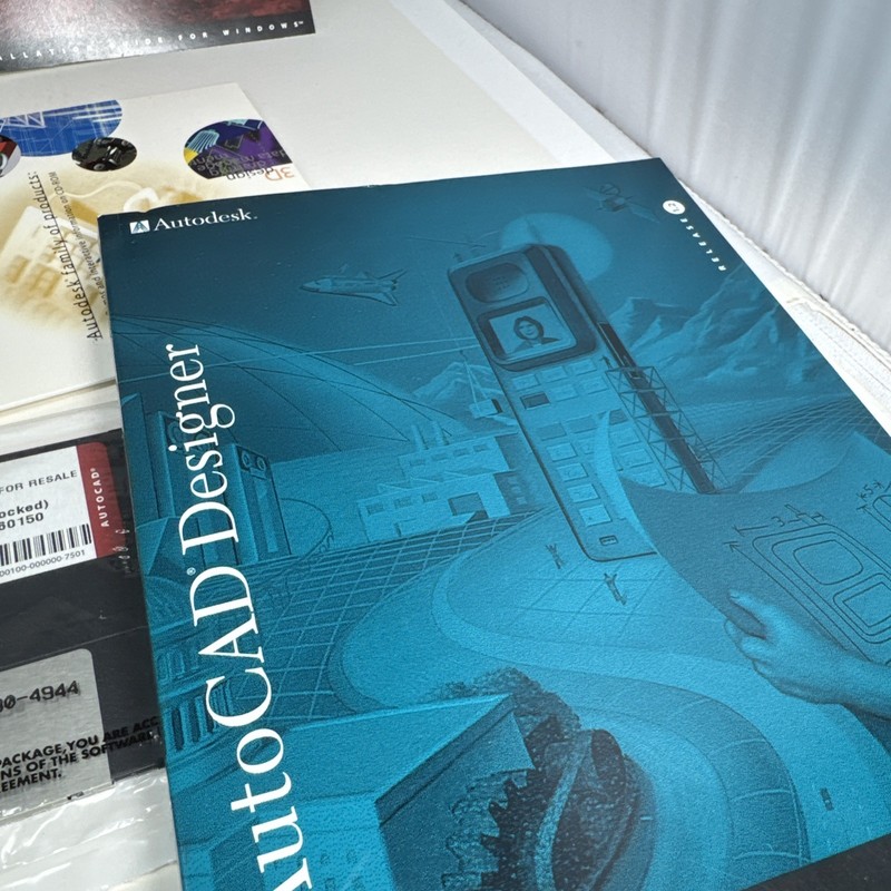 AutoCAD 13 Upgrade Autodesk Autocad Designer Autovision Floppy Disc Guide CD Lot gallery