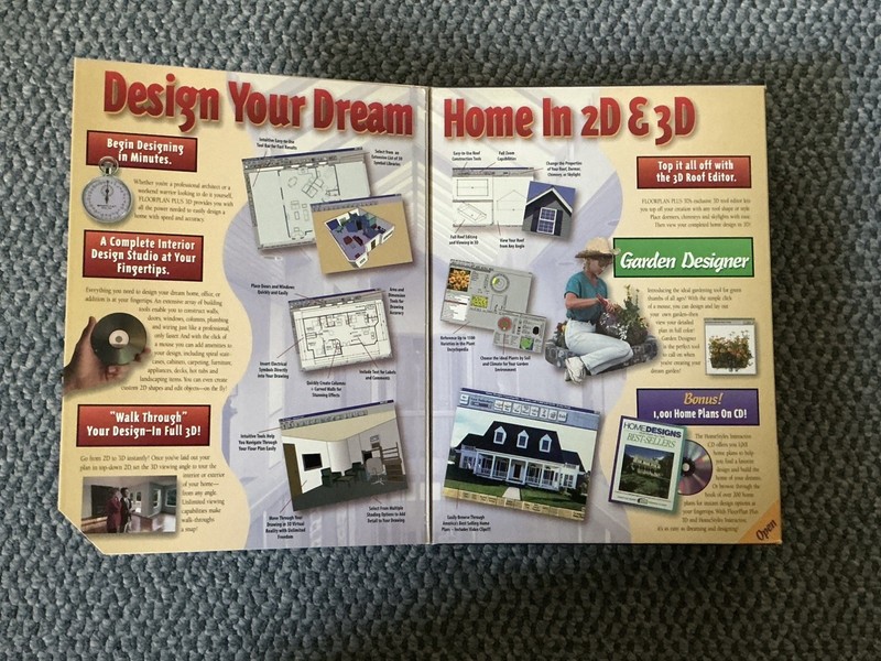 IMSI FloorPlan Plus 3D Garden Designer PC Software. CD’s & Floopy disk gallery