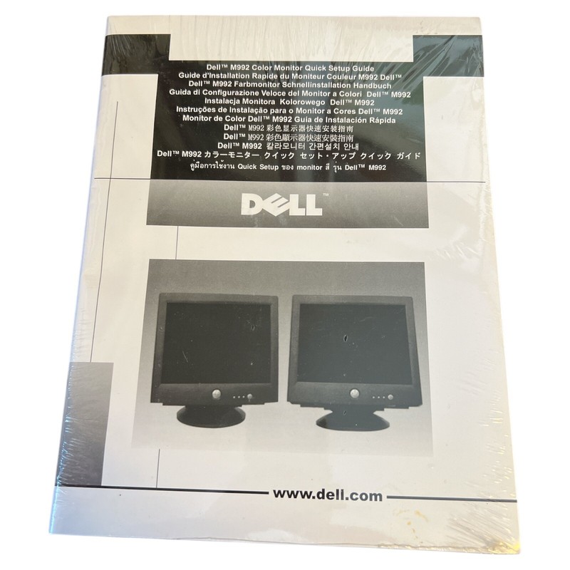 Dell M992 Color Monitor Quick Setup Guide 2001 CD Software – NEW!