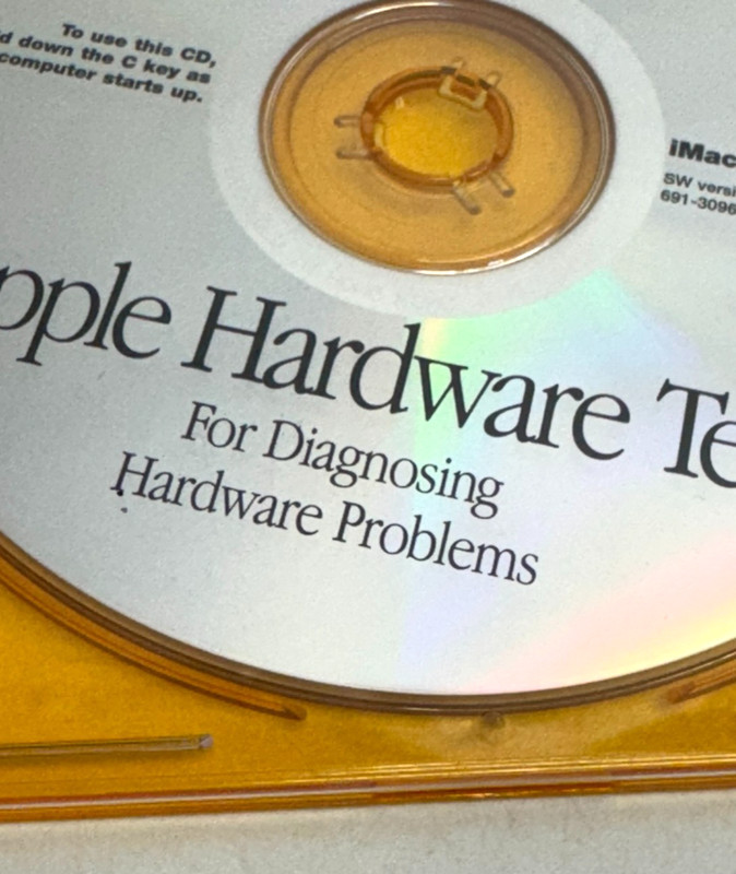 Vintage 2001 Apple iMac Hardware Test Diagnostic Disc CD SW version 1.1 gallery