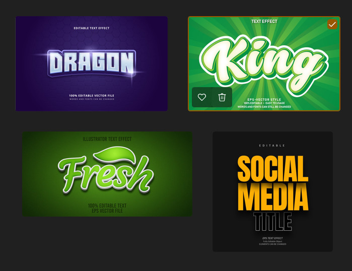 28+ Premium Text FX for Illustrator Graphics Design Bundle Video Print Editing