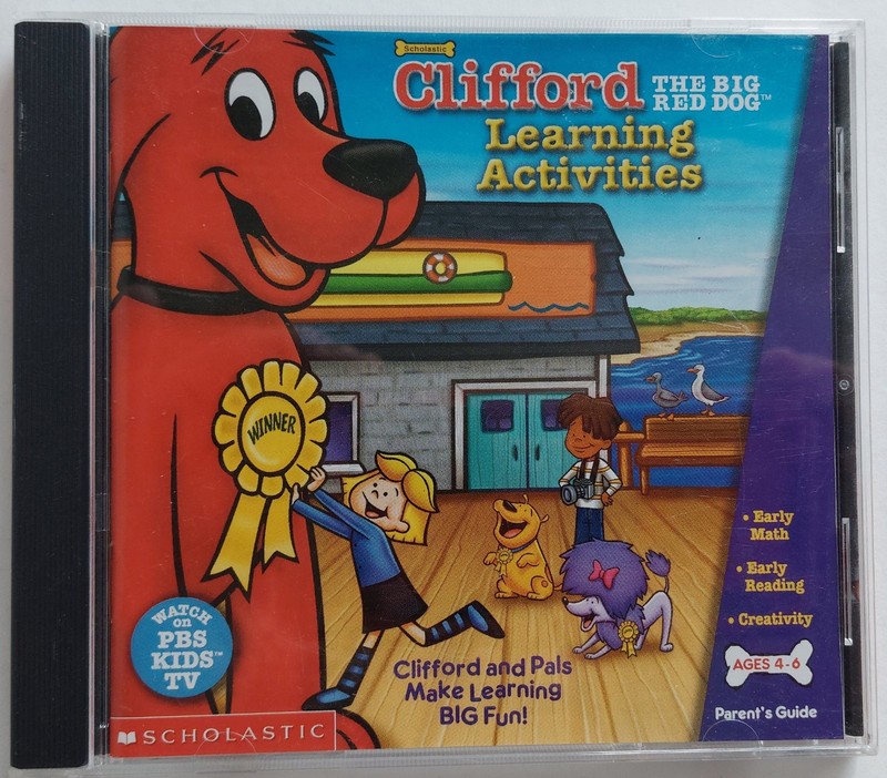 Clifford The Big Red Dog Learning Activities PC Mac CD-ROM Scholastic Ages 4-6
