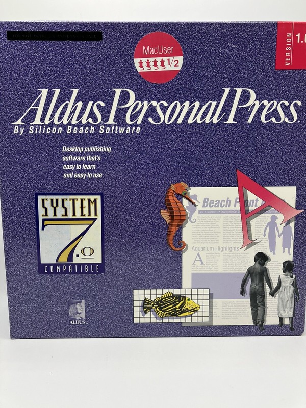 Aldus Personal Press by Silicon Beach Software Version 1.0 For Mac