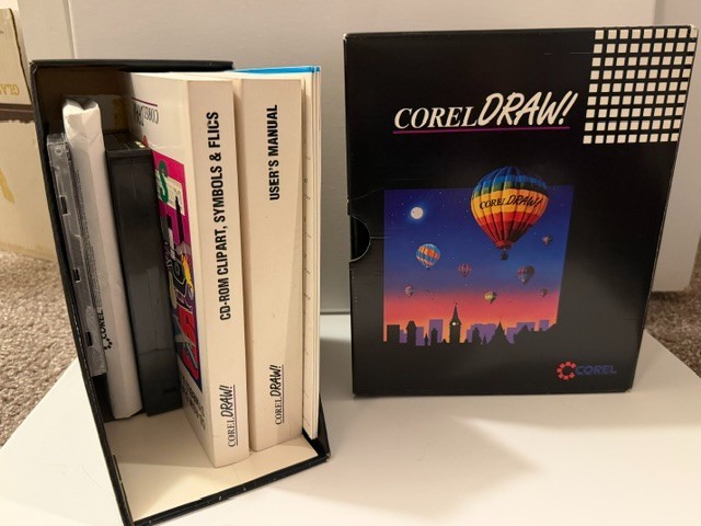 CorelDRAW! 3.0 Boxed Complete PC Software Windows Floppy Disk Vintage