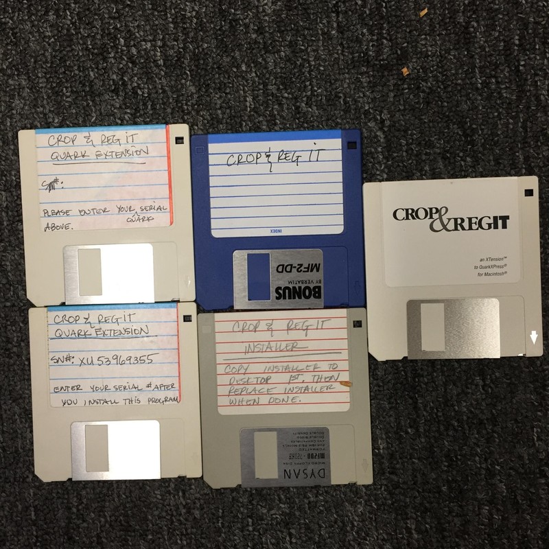 Crop & Regit Xtension For Quark Xpress Macintosh 3.5″ Floppy Disc