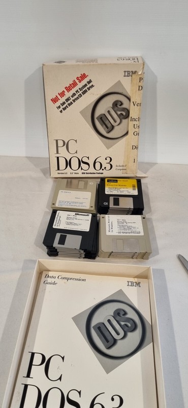 IBM PC DOS 6.3 Original 3.5″ Inch Floppy Disks OEM Distribution Package