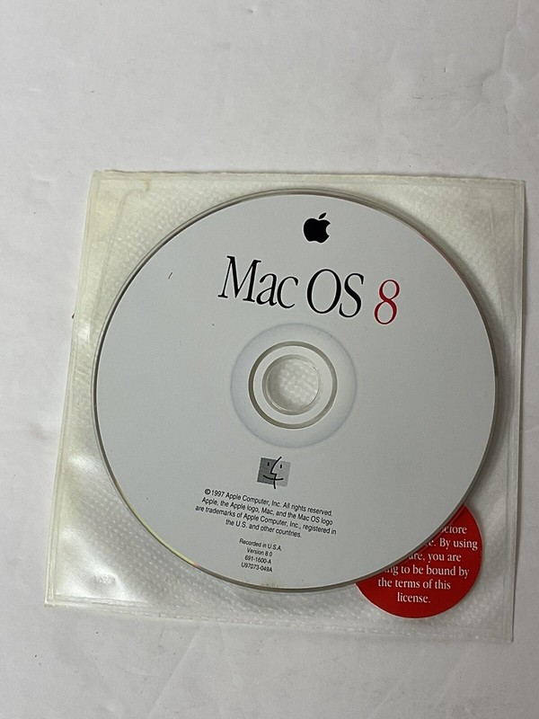 Apple Mac OS 8 Install CD Version 8.0 1998 Apple Computers