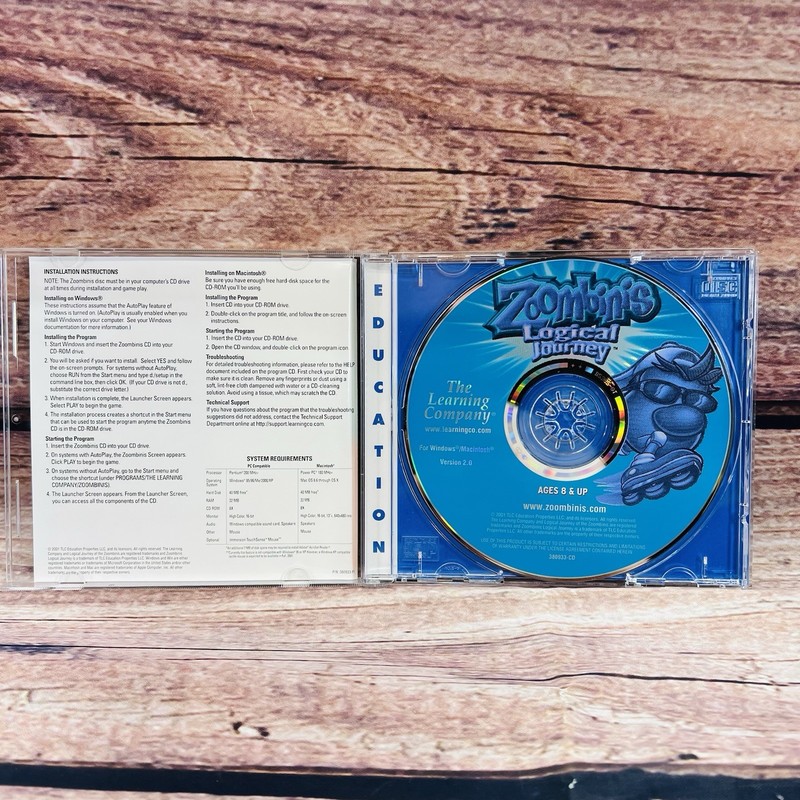 Zoombinis: Logical Journey (Windows/Mac, 2001)- case, disc, insert gallery