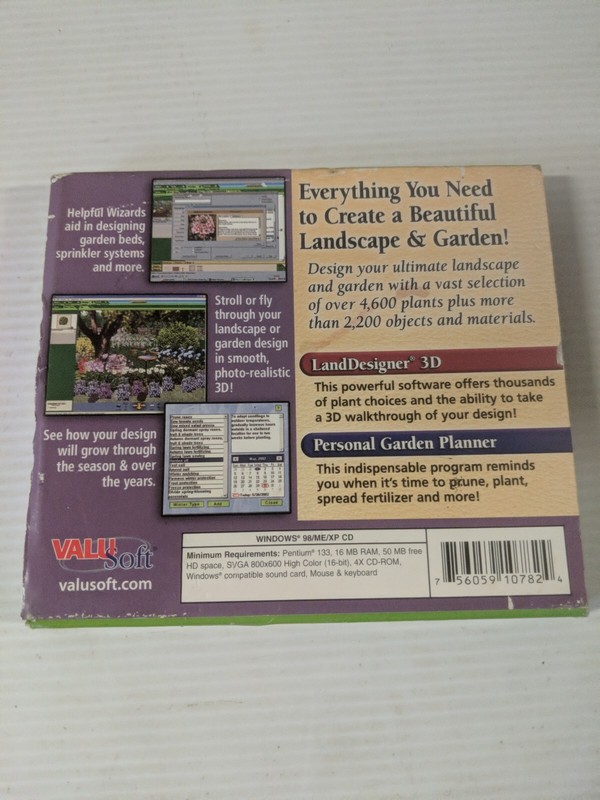 Custom 3D Land PC CD LandDesigner 3D/Personal Garden Planner Design ~ #174b gallery