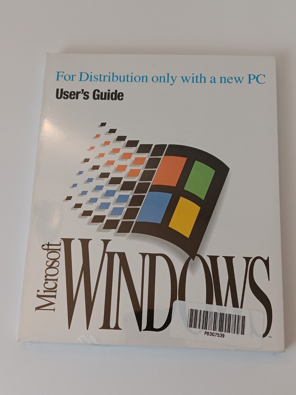 Vintage Microsoft Windows 3.1 User’s Guide Brand New Sealed