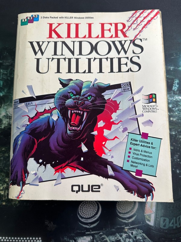 Killer Windows Utilities Microsoft 1993 Retro Floppy Disk QUE Windows