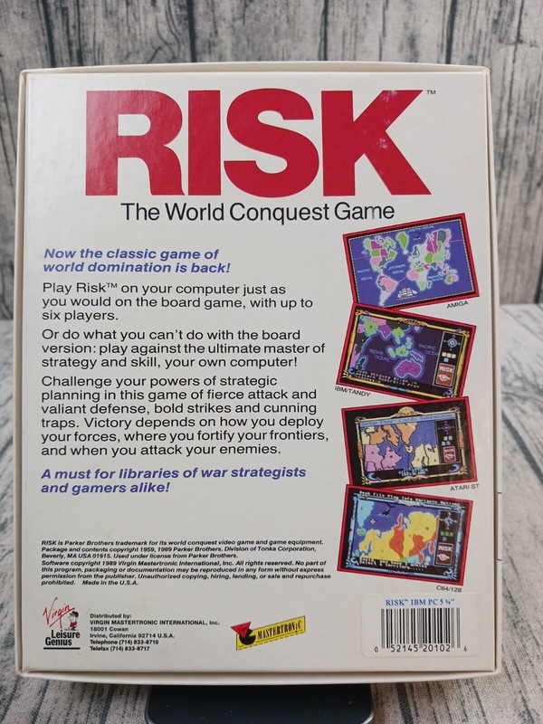 The Computer Edition of Risk World Conquest Game IBM PC/Tandy 1000 Floppy 5.25" gallery