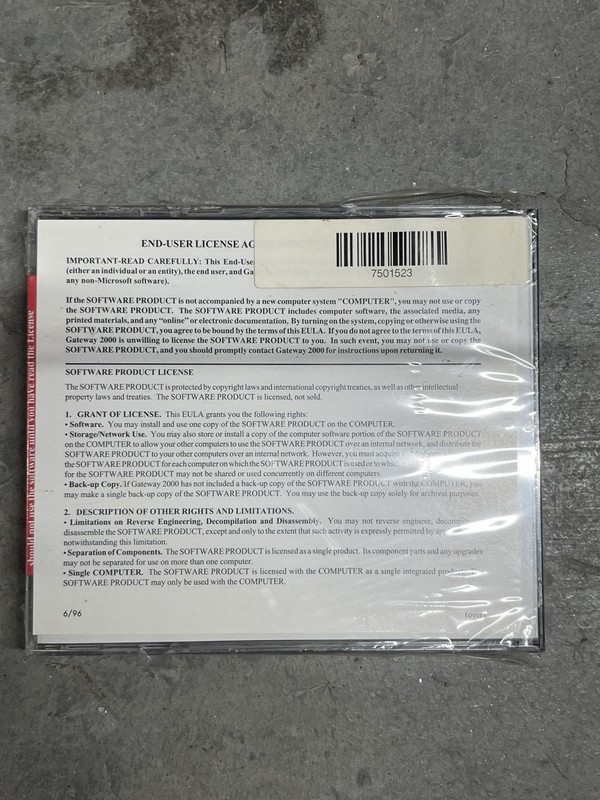 Gateway 2000 Enterprise System CD Version 1.0 BRAND NEW SEALED Software Disc gallery