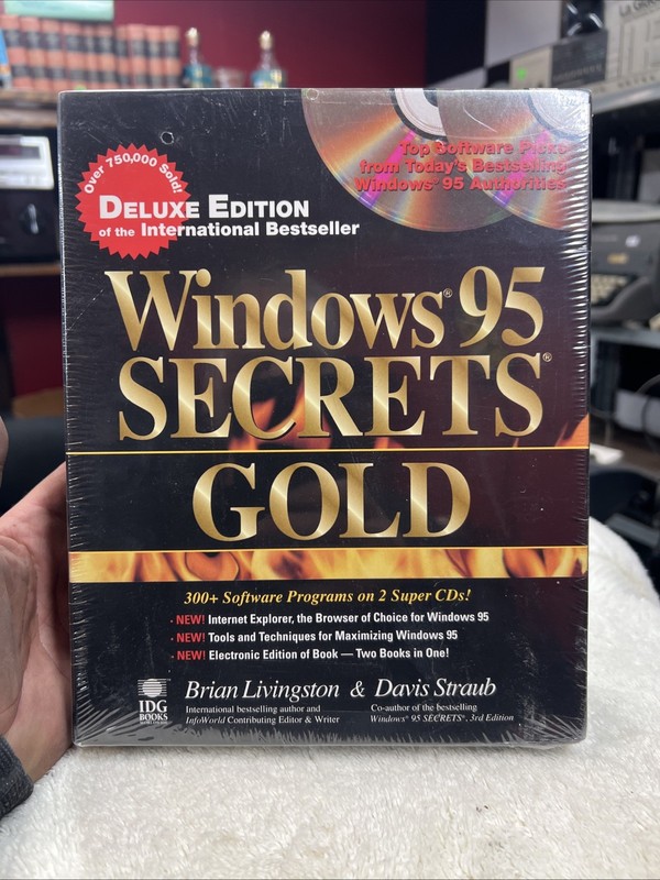 Windows 95 Secrets Gold-300+software Programs 2 Super CDs Sealed Deluxe Edition