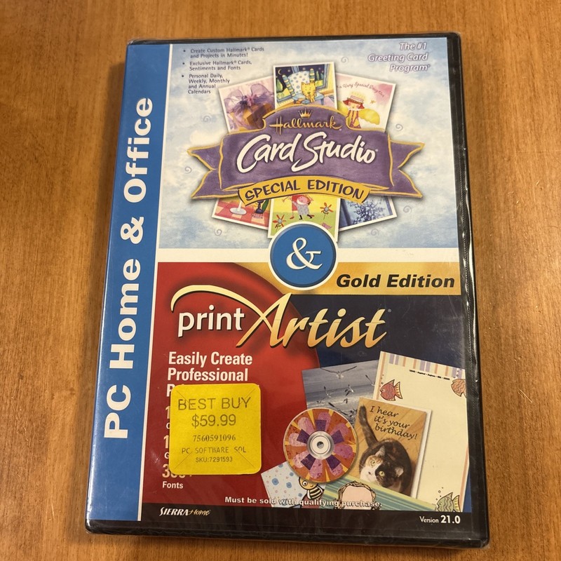 Hallmark Card Studio Special Edition & Print Artist, Version 21 Gold Edition NEW