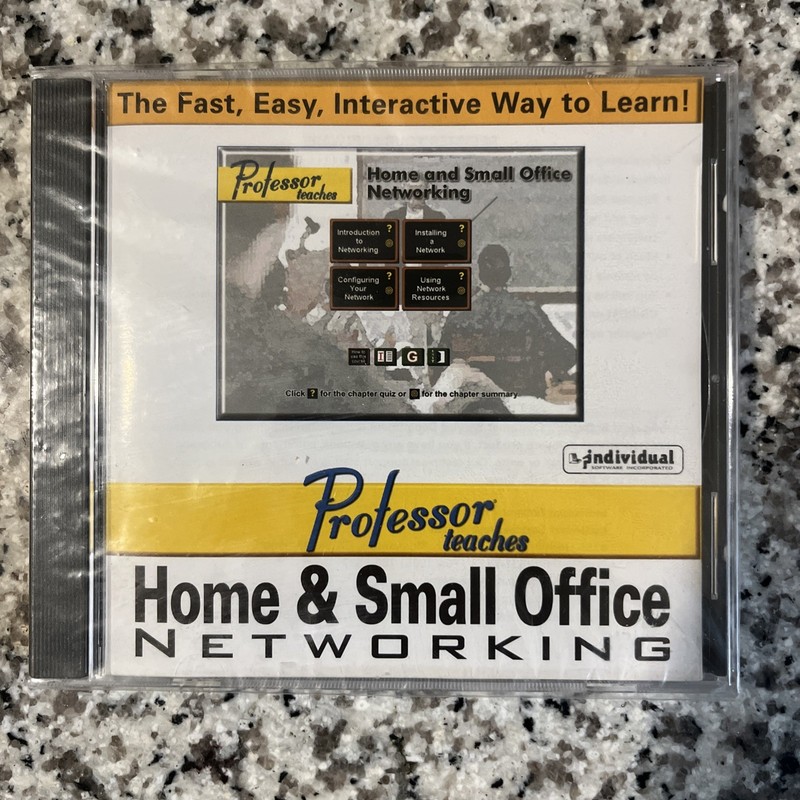 PROFESSOR TEACHES – HOME & SMALL OFFICE NETWORKING CD 2001 BRAND NEW SEALED