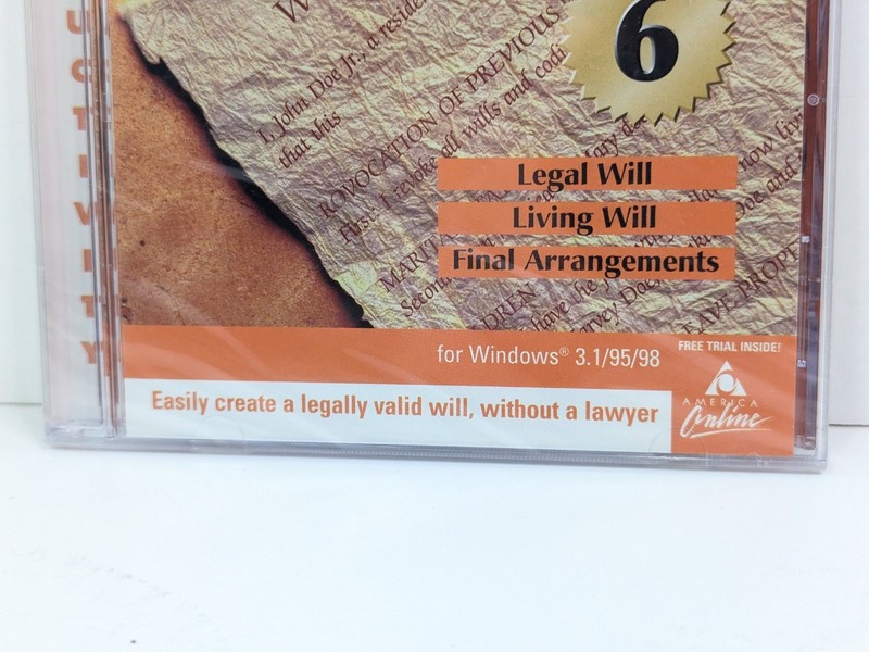 Willmaker 6 CD Legal Will Living Will Final Arrangements Win 3.1/95/98 1998 New gallery