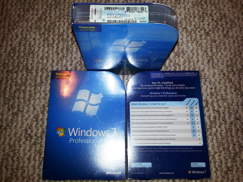 Microsoft Windows 7 Professional,UPGRADE,FQC-00130,Sealed Retail Box,32 & 64 Bit