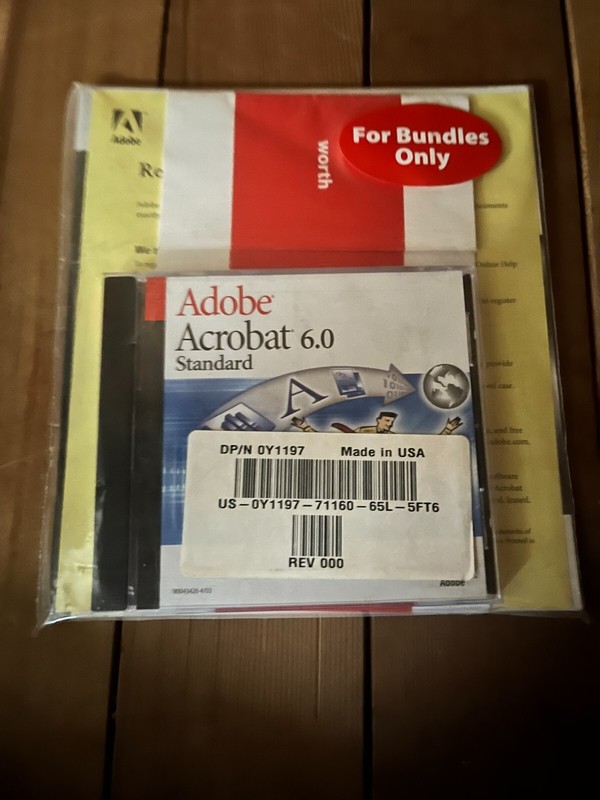 Adobe Acrobat 6.0 Standard Full Retail Sealed CD w/ Serial Number