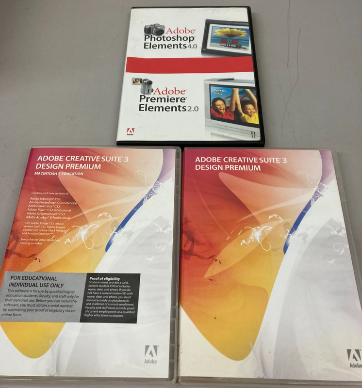 Adobe Creative Suite 3 Design Premium for Mac & Adobe Photoshop 4.0 w/key