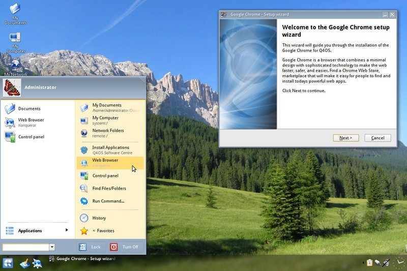 Linux Q4OS Aquarius Trinity 64bit for Elderly PCs USB AMD64 Canada economy ship