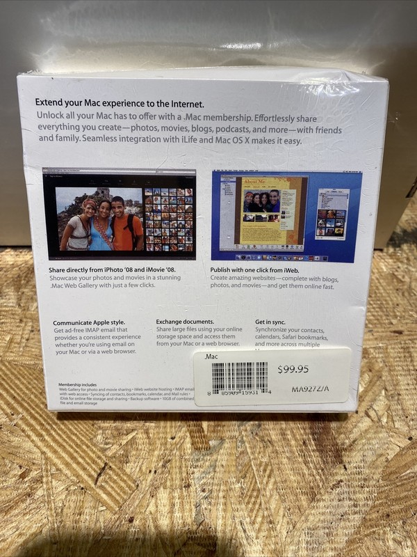 Apple Mac 5.0 Software Retail iPhoto iMovie '08 Your life On the Internet gallery