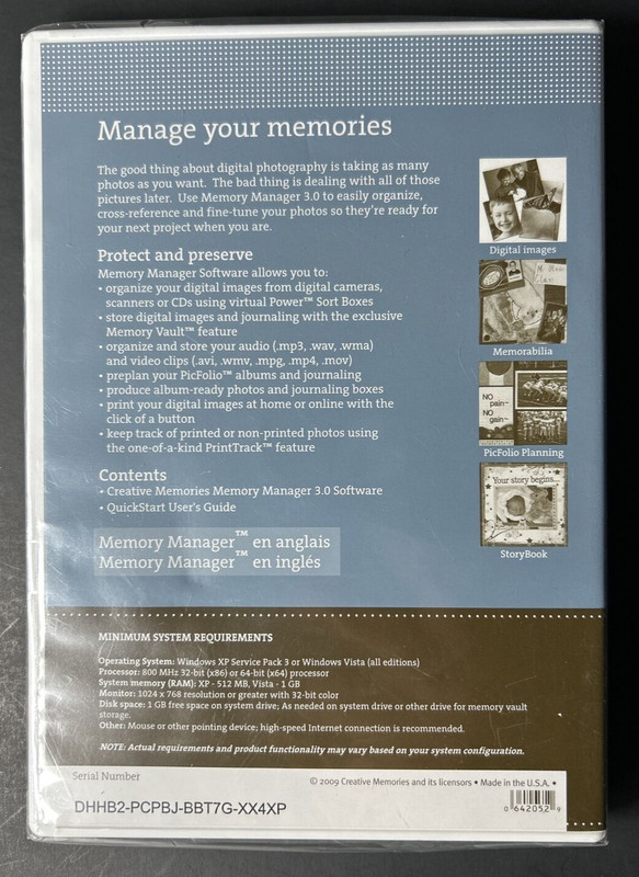 Creative Memories 4 CD sets -StoryBook Creator Plus, and three others - see desc gallery