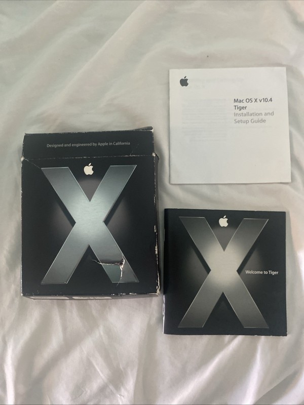 Apple Mac OS X Tiger MA453Z-A V10.4 Operating System BOX AND MANUALS ONLY