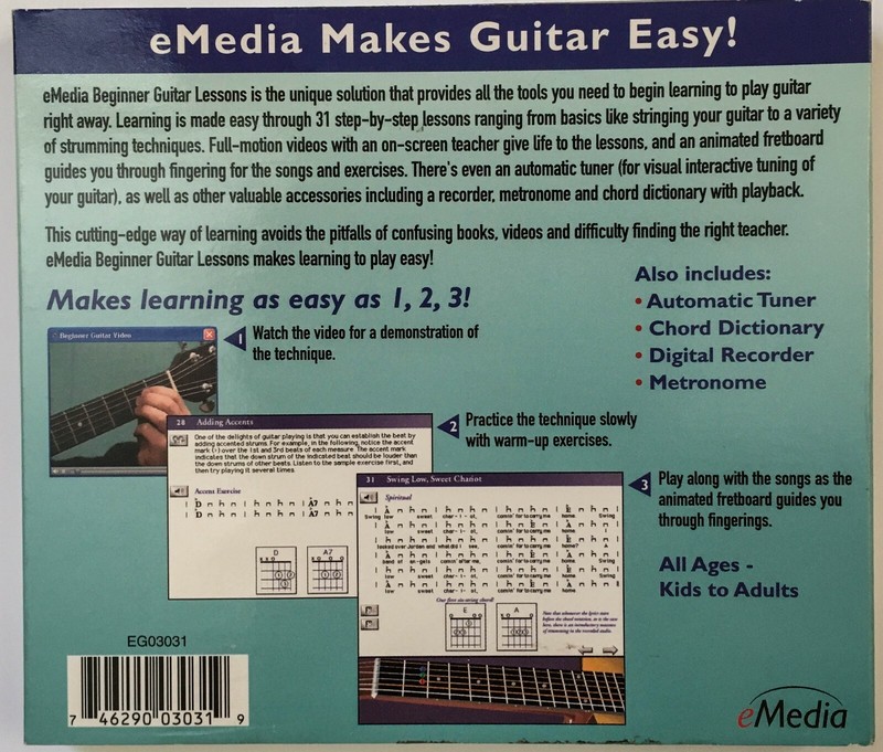 Beginner Guitar Lessons (eMedia) Win Mac CD-ROM Over 30 Lessons gallery