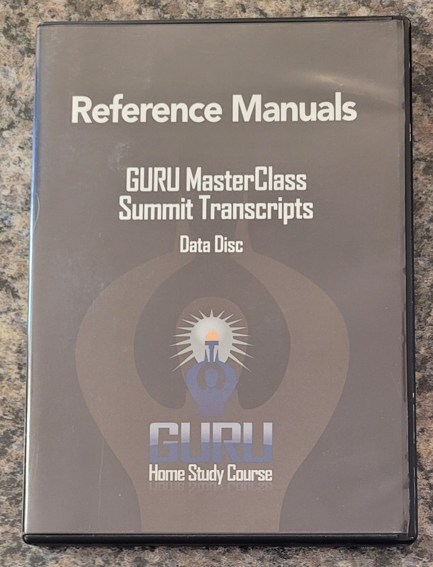 GURU MasterClass Summit Transcripts 2009 PC CD-ROM Home Study Course Data Disc