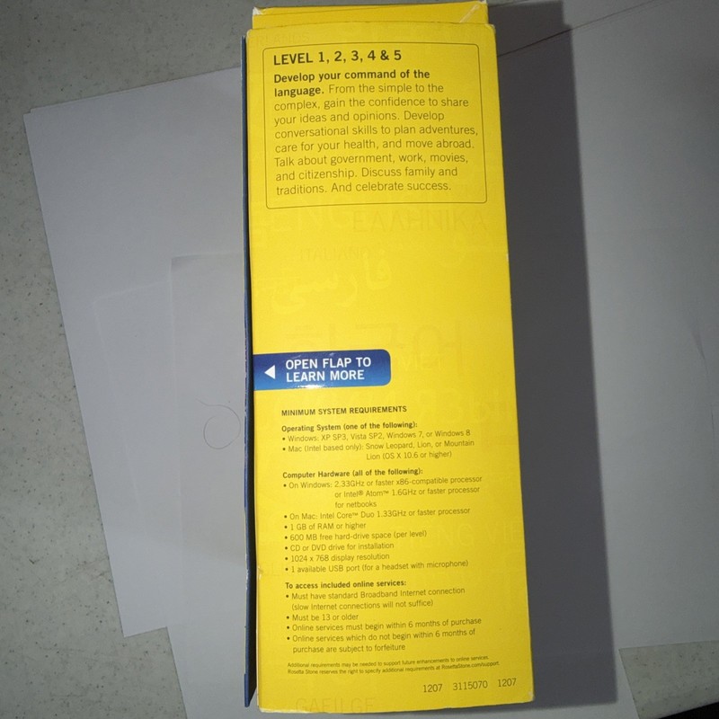 Rosetta Stone V4 TOTALe: French 1-5 for PC, Mac GOOD CONDITION, No Headset gallery