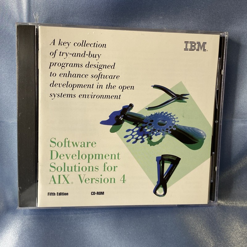 (Sealed) IBM AIX Version 4 Software Development Solutions USA CD-ROM + VisualAge gallery