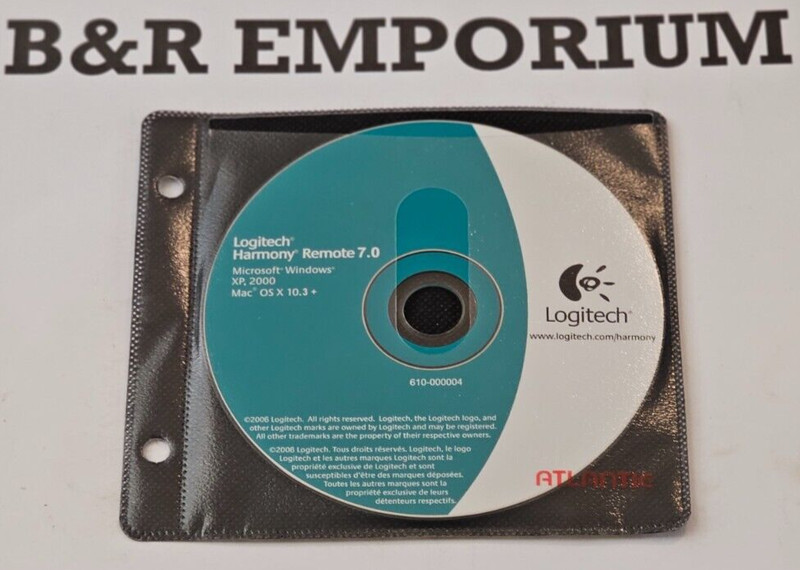 Logitech 3-CD-ROM Lot – Harmony Remote 7.0 + SetPoint 2.31a + GamePanel V200