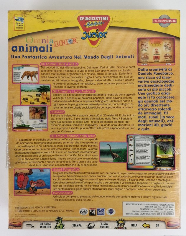 Omnia Junior - Encyclopedia Animals - De Agostini - CD ROM - New Sealed gallery