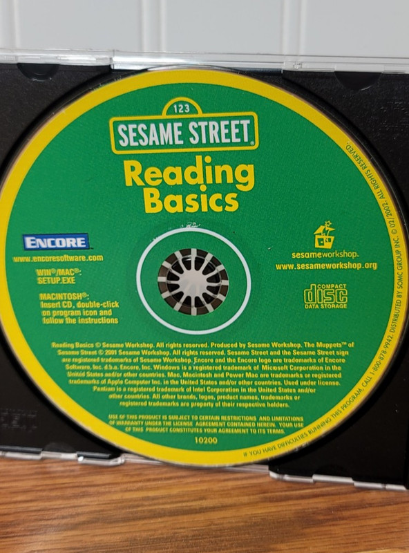 Sesame Street Reading Basics (PC, Windows, 2001) *DISC ONLY TESTED*