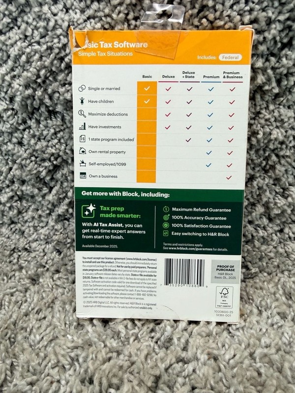 H&R Block 2025 Basic Tax Software PC/Mac Download gallery