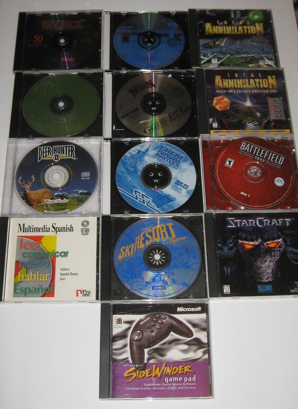 Lot of 13 PC CD-ROM Computer Games UNTESTED – Total Annihilation, Star Craft…