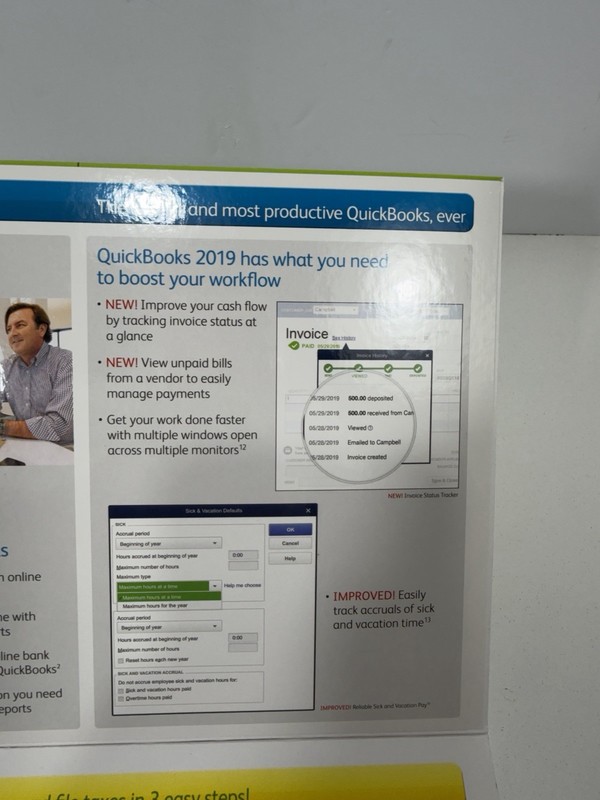 INTUIT QUICKBOOKS DESKTOP PRO 2019 W/PAYROLL ENHANCED FACTORY SEALED gallery