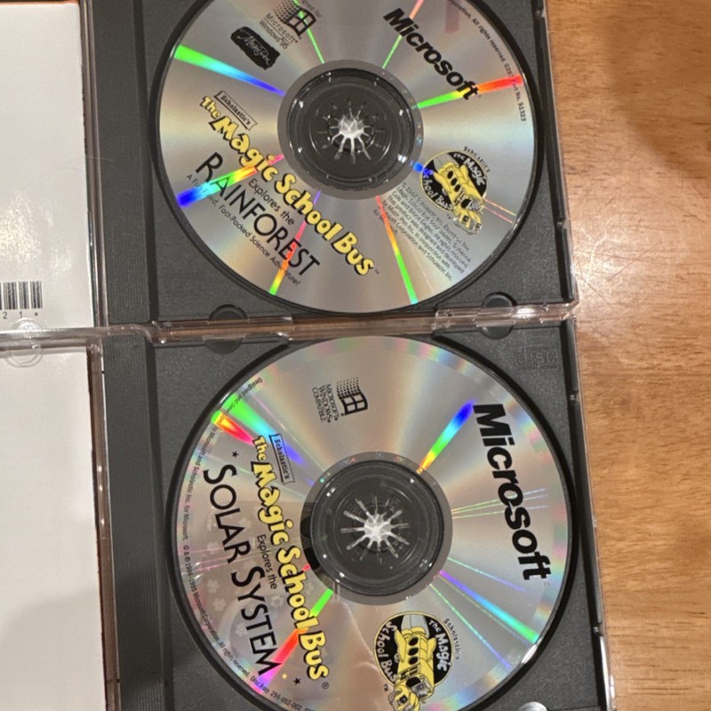 Microsoft The Magic School Bus Rainforest, Solar System, Dinosaurs, & Ocean CD gallery