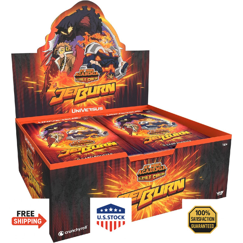 My Hero Academia CCG Set 6 Jet Burn Booster Display – 24 Packs, Foil, Chrome Rar