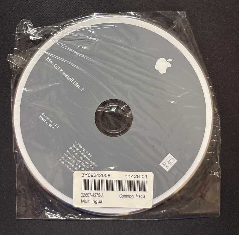 Mac Computers OS X Install Disc 1 & 2 Version 10.5.4 2008 Model 3A152 gallery