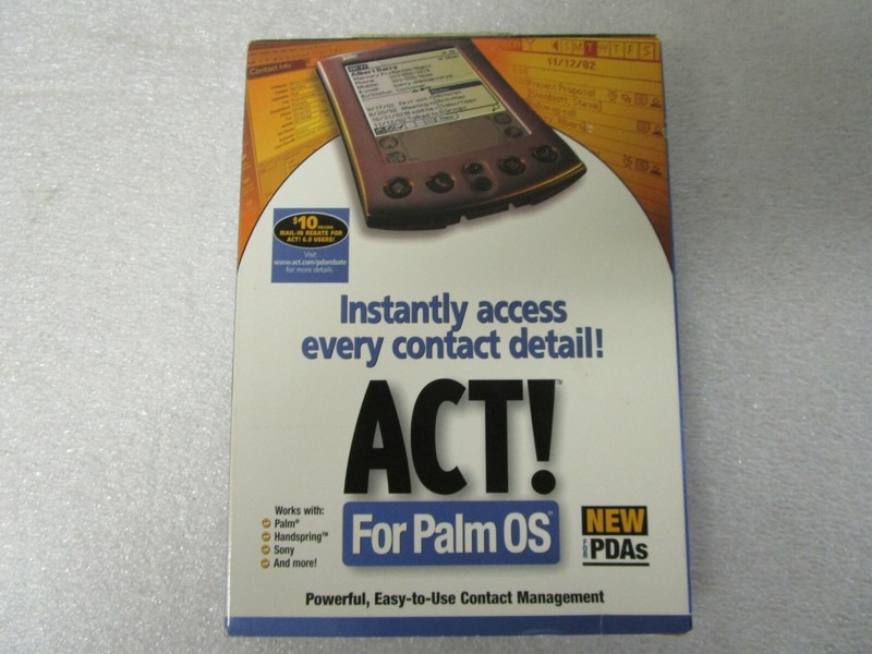 ACT! for Palm OS – For PDAs – Handspring Sony – Vintage 2002 – New