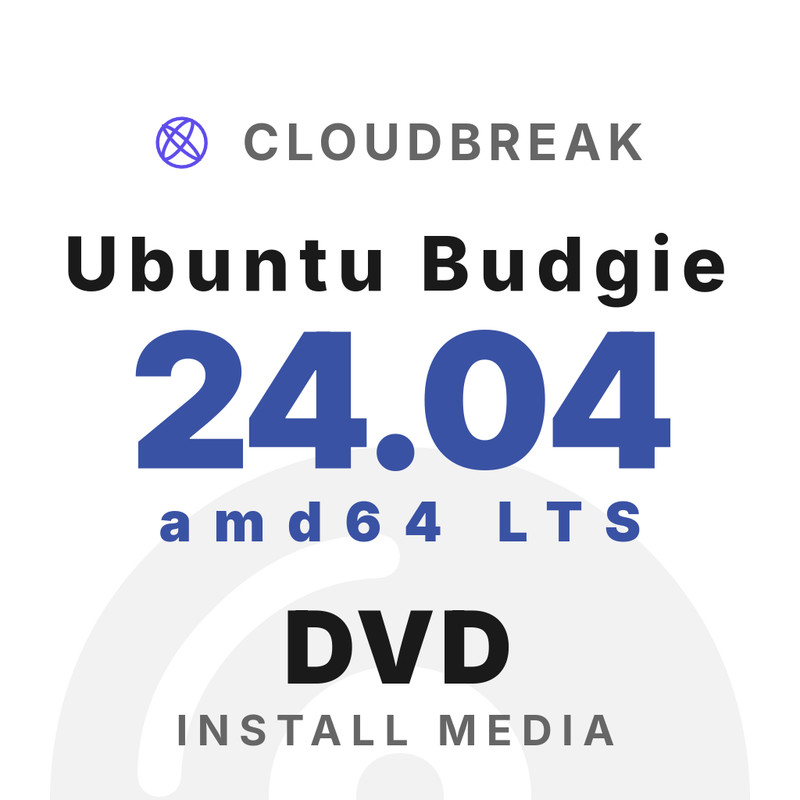 Ubuntu Budgie 24.04 amd64 LTS Bootable/Live Install DVD NEW